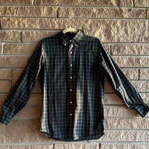 Men’s Ralph Lauren Navy/Green Plaid Button-Up Shirt | Size Small